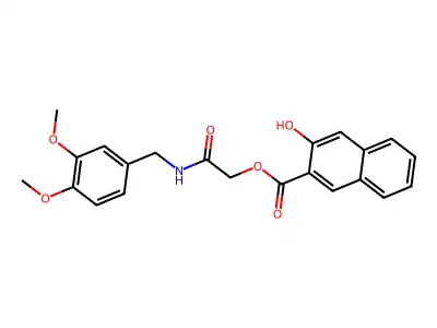[2-[(3,4-dimethoxyphenyl)methylamino]-2-oxoethyl] 3-hydroxynaphthalene-2-carboxylate structure