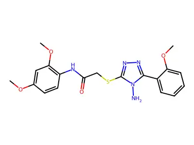 2-{[4-amino-5-(2-methoxyphenyl)-4H-1,2,4-triazol-3-yl]sulfanyl}-N-(2,4-dimethoxyphenyl)acetamide structure