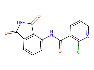 2-chloro-N-(1,3-dioxoisoindol-4-yl)pyridine-3-carboxamide structure