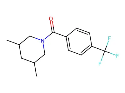 3,5-Dimethyl-1-[4-(trifluoromethyl)benzoyl]piperidine structure