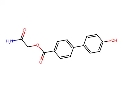 (2-Amino-2-oxoethyl) 4-(4-hydroxyphenyl)benzoate structure