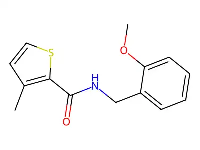 N-[(2-methoxyphenyl)methyl]-3-methylthiophene-2-carboxamide structure