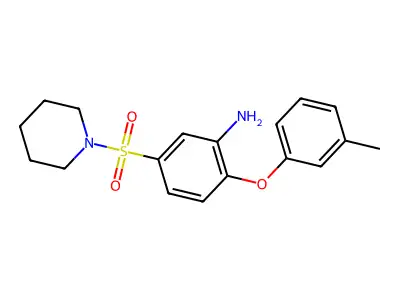 2-(3-Methylphenoxy)-5-(piperidine-1-sulfonyl)aniline structure