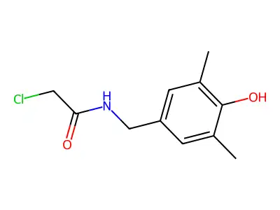 2-chloro-N-[(4-hydroxy-3,5-dimethylphenyl)methyl]acetamide structure