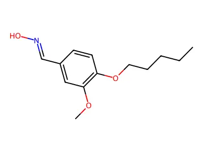 N-[(3-methoxy-4-pentoxyphenyl)methylidene]hydroxylamine structure