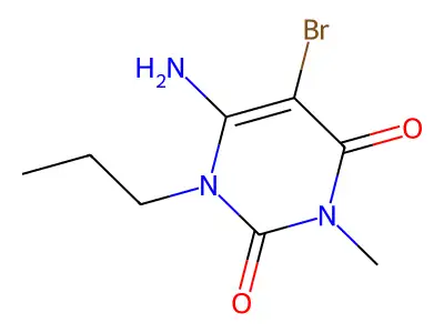 6-Amino-5-bromo-3-methyl-1-propyl-1,2,3,4-tetrahydropyrimidine-2,4-dione structure