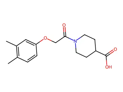 1-[2-(3,4-dimethylphenoxy)acetyl]piperidine-4-carboxylic Acid structure
