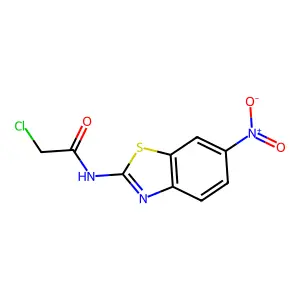 2-chloro-N-(6-nitro-1,3-benzothiazol-2-yl)acetamide structure