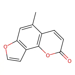 5-Methyl-2H-furo(2,3-h)-1-benzopyran-2-one structure