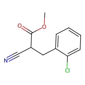 methyl (2S)-3-(2-chlorophenyl)-2-cyanopropanoate structure