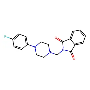 2-[[4-(4-Fluorophenyl)piperazin-1-yl]methyl]isoindole-1,3-dione structure