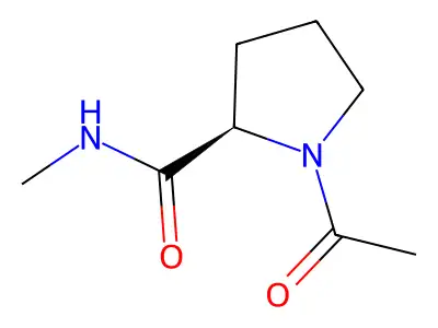 2-Pyrrolidinecarboxamide, 1-acetyl-N-methyl- structure