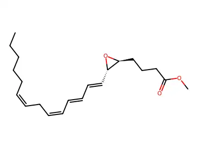 Methyl 4-(3-tetradeca-1,3,5,8-tetraenyloxiran-2-yl)butanoate structure