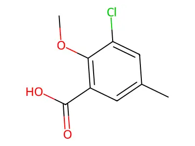 3-Chloro-2-methoxy-5-methylbenzoic acid structure