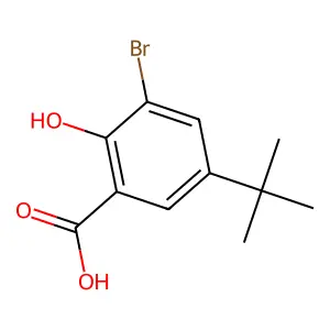 3-Bromo-5-tert-butyl-2-hydroxybenzoic acid structure