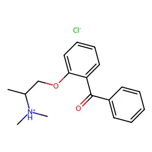 Benzophenone, 2-(2-(dimethylamino)propoxy)-, hydrochloride structure