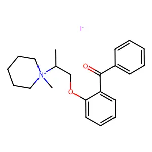 Piperidinium, 1-((1-(2-benzoylphenoxy)methyl)ethyl)-1-methyl-, iodide structure