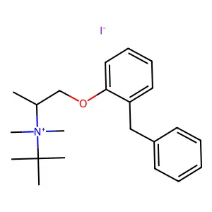 1-(2-Benzylphenoxy)-N-tert-butyl-N,N-dimethylpropan-2-aminium iodide structure