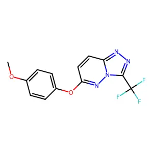 6-(4-Methoxyphenoxy)-3-(trifluoromethyl)-[1,2,4]triazolo[4,3-b]pyridazine structure