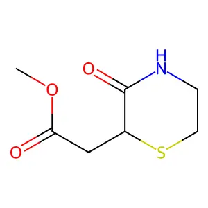 Methyl 2-(3-oxothiomorpholin-2-yl)acetate structure