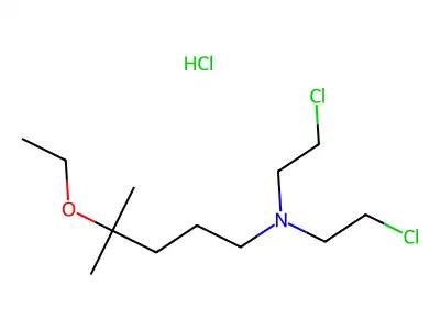 Pentylamine, N,N-bis(2-chloroethyl)-4-ethoxy-4-methyl-, hydrochloride structure