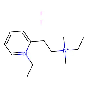Pyridinium, 2-(2-(dimethylethylammonio)ethyl)-1-ethyl-, diiodide structure