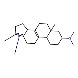 19-Norcon-8-enin-3-amine, N,N,5-trimethyl-, (3-beta,5-beta,14-beta)- structure