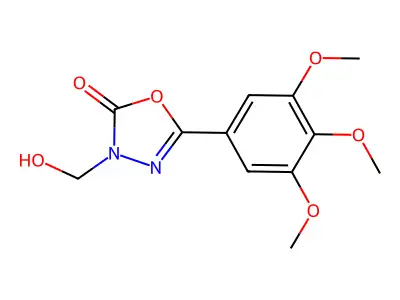 1,3,4-Oxadiazol-2(3H)-one, 3-(hydroxymethyl)-5-(3,4,5-trimethoxyphenyl)- structure