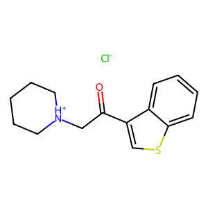 Ketone, benzo(b)thien-3-yl piperidinomethyl, hydrochloride structure