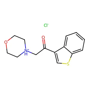 1-(1-Benzothiophen-3-yl)-2-(morpholin-4-yl)ethan-1-one--hydrogen chloride (1/1) structure