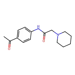 1-Piperidineacetamide, N-(4-acetylphenyl)- structure