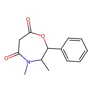 3,4-Dimethyl-2-phenyl-1,4-oxazepane-5,7-dione structure