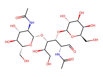 galactosyl beta(1-3)-N-acetylglucosaminyl-beta(1-6)-N-acetylgalactosamine structure