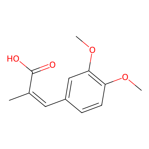 3-(3,4-Dimethoxyphenyl)-2-methylprop-2-enoic acid structure