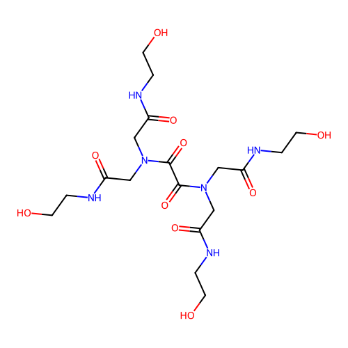 N,N,N',N'-tetrakis{2-[(2-hydroxyethyl)amino]-2-oxoethyl}ethanediamide structure