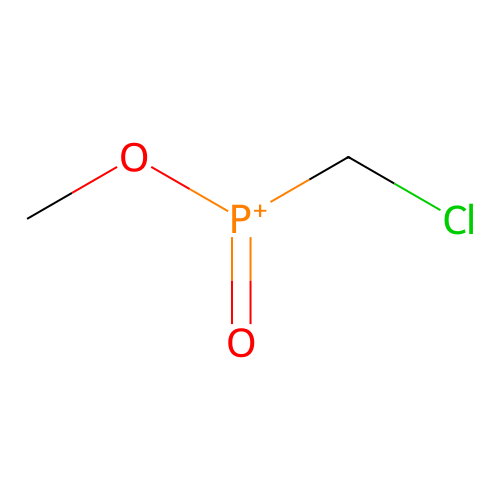 Chloromethyl-methoxy-oxophosphanium structure
