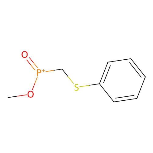 Methoxy-oxo-(phenylsulfanylmethyl)phosphanium structure
