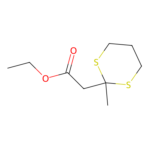 Ethyl 2-(2-methyl-1,3-dithian-2-yl)acetate structure