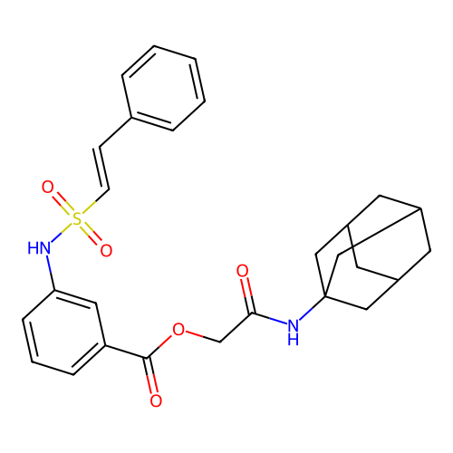 [(Adamantan-1-yl)carbamoyl]methyl 3-(2-phenylethenesulfonamido)benzoate structure