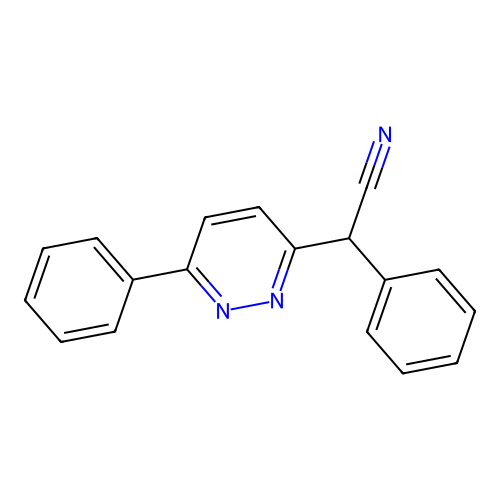Phenyl(6-phenyl-3-pyridazinyl)acetonitrile structure