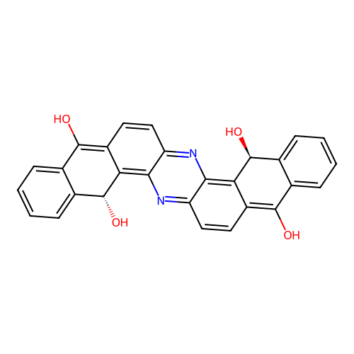 9,18-Anthrazinedione, 5,6,14,15-tetrahydro-5,14-dihydroxy- structure