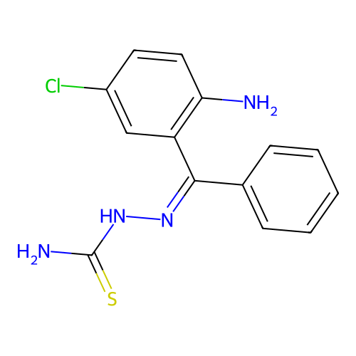 [[(2-Amino-5-chlorophenyl)-phenylmethylidene]amino]thiourea structure