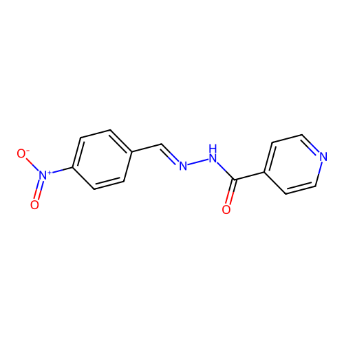 N'-(4-nitrobenzylidene)isonicotinohydrazide structure