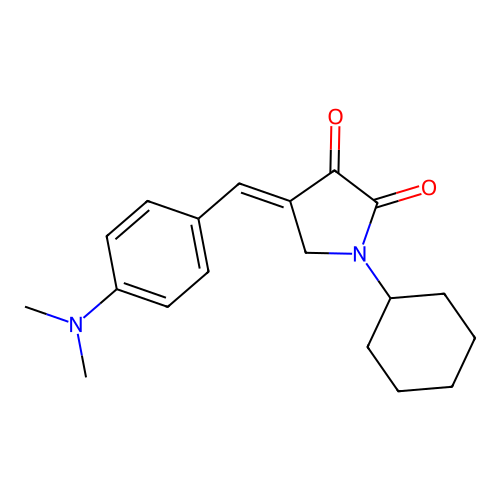 4-{[4-(Dimethylamino)phenyl]methylene}-1-cyclohexylazolidine-2,3-dione structure