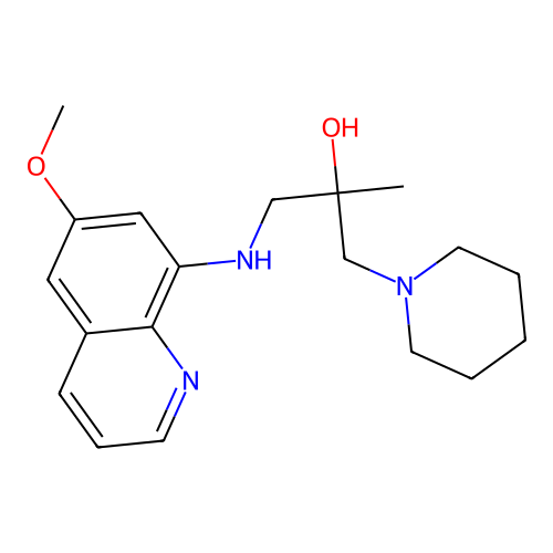 1-[(6-Methoxyquinolin-8-yl)amino]-2-methyl-3-piperidin-1-ylpropan-2-ol structure