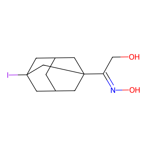 Ketone, hydroxymethyl 1-iodo-3-adamantyl, oxime structure