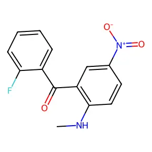 2'-Fluoro-2-methylamino-5-nitrobenzophenone structure