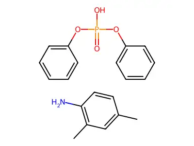 Diphenyl hydrogen phosphate-2,4-dimethylaniline(1:1) structure