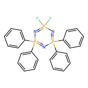 1,3,5,2,4,6-Triazatriphosphorine, 2,4-difluoro-2,2,4,4,6,6-hexahydro-2,4,6,6-tetraphenyl- structure