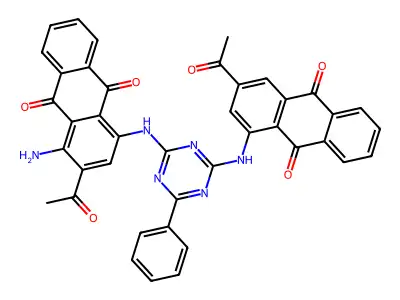 2-[(4aR,9aS)-4-[[4-[[(8aR,10aR)-4-amino-3-(carboxymethyl)-9,10-dioxo-8a,10a-dihydroanthracen-1-yl]amino]-6-phenyl-1,3,5-triazin-2-yl]amino]-9,10-dioxo-4a,9a-dihydroanthracen-2-yl]acetic acid structure